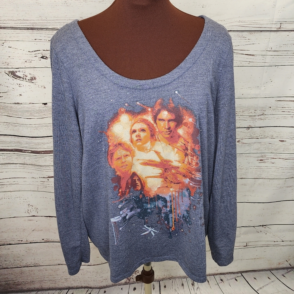 Rock & Republic Star Wars Long Sleeve Shirt Size XL